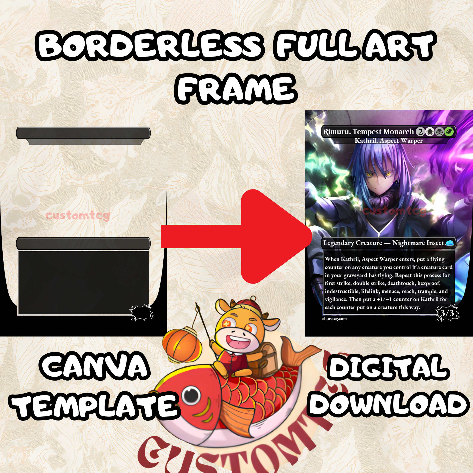 Borderless Full Art Frame - Nickname + No Nickname