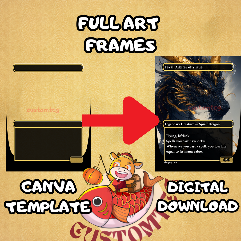 FULL ART FRAMES - 5 Colors + Land - FREE