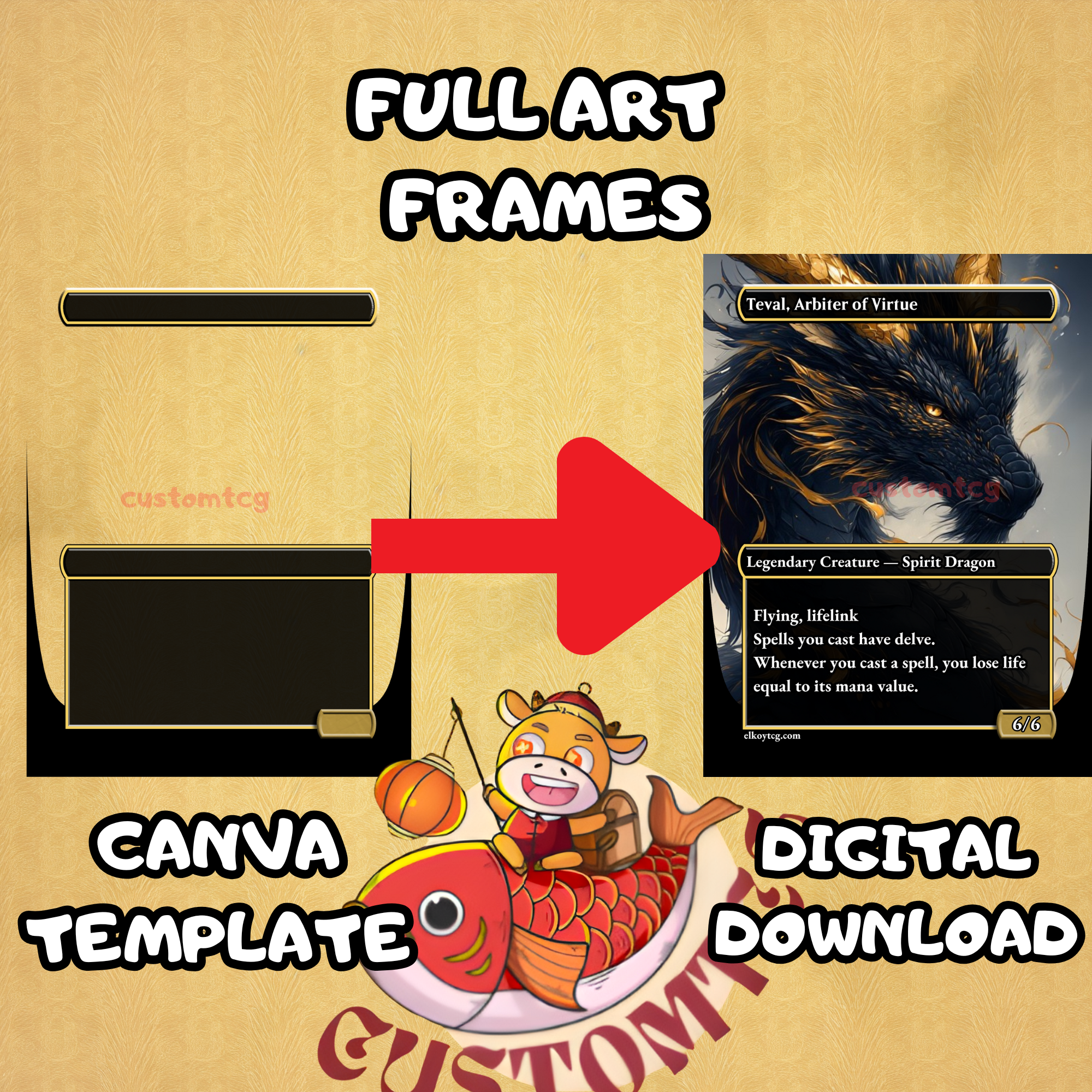 FULL ART FRAMES - 5 Colors + Land - FREE