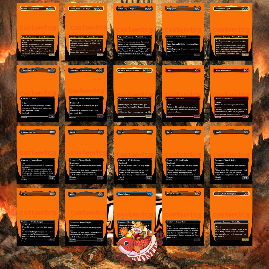 Sauron Commander Deck — Fully Editable Canva Template | Print-Ready | MTG Inspired