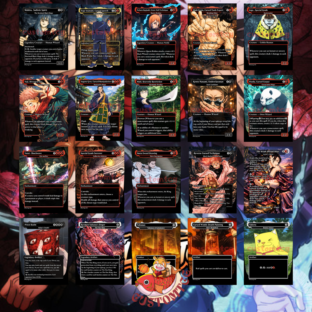 Jujutsu Kaisen Custom MTG Commander Deck (Digital Download) — 100 Cards + Tokens (PNG Files)