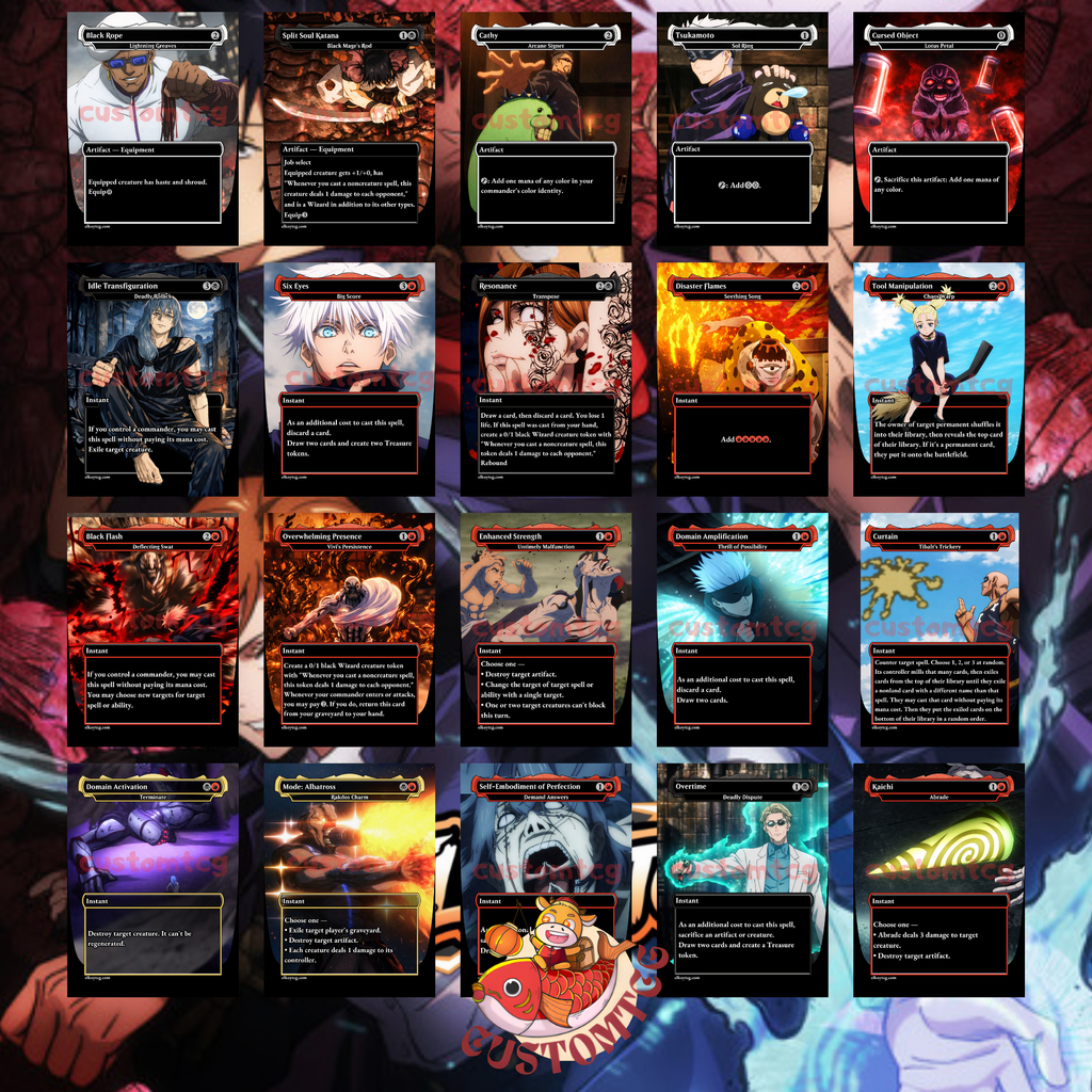 Jujutsu Kaisen Custom MTG Commander Deck (Digital Download) — 100 Cards + Tokens (PNG Files)