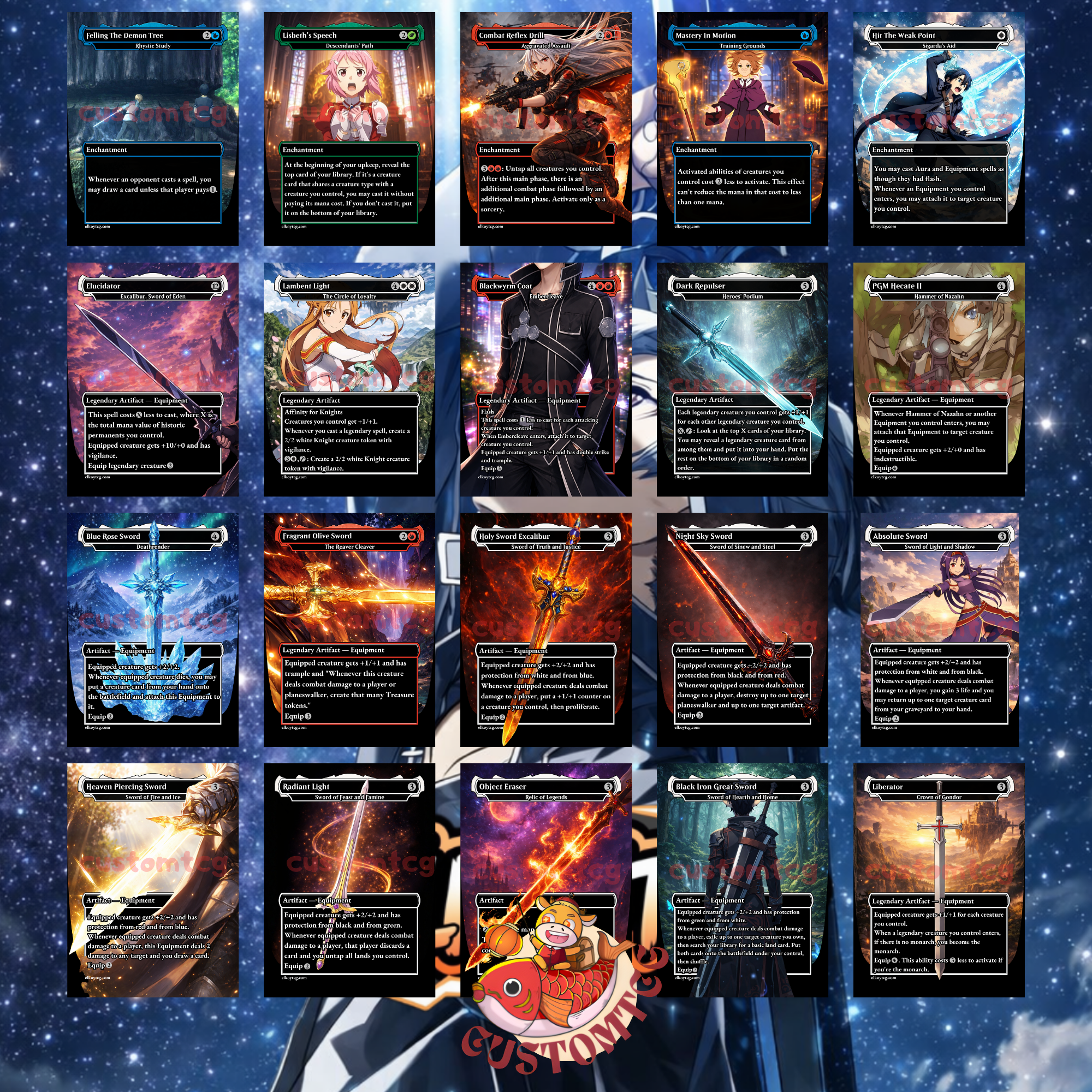 Sao Custom Deck - Sword Art Online Custom Commander Deck (Digital Download)