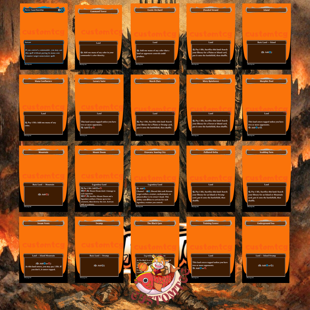 Sauron Commander Deck — Fully Editable Canva Template | Print-Ready | MTG Inspired