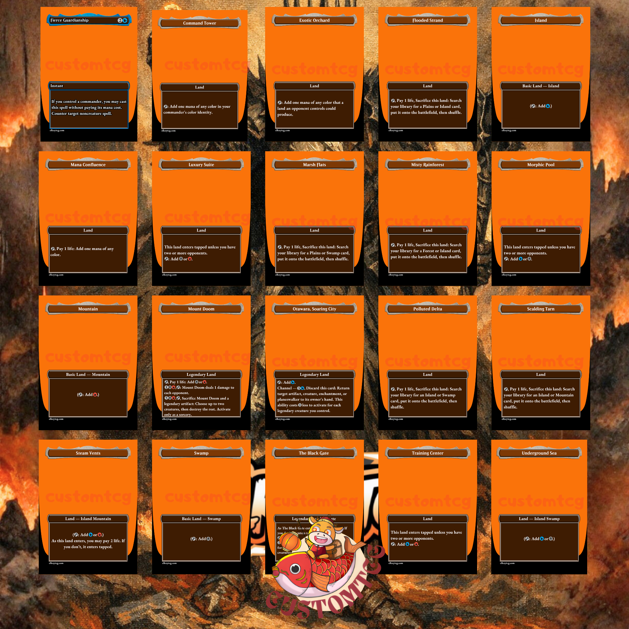 Sauron Commander Deck — Fully Editable Canva Template | Print-Ready | MTG Inspired