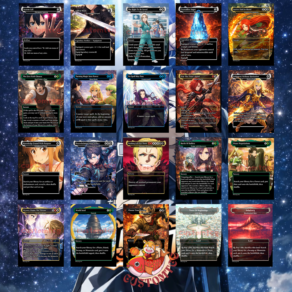 Sao Custom Deck - Sword Art Online Custom Commander Deck (Digital Download)