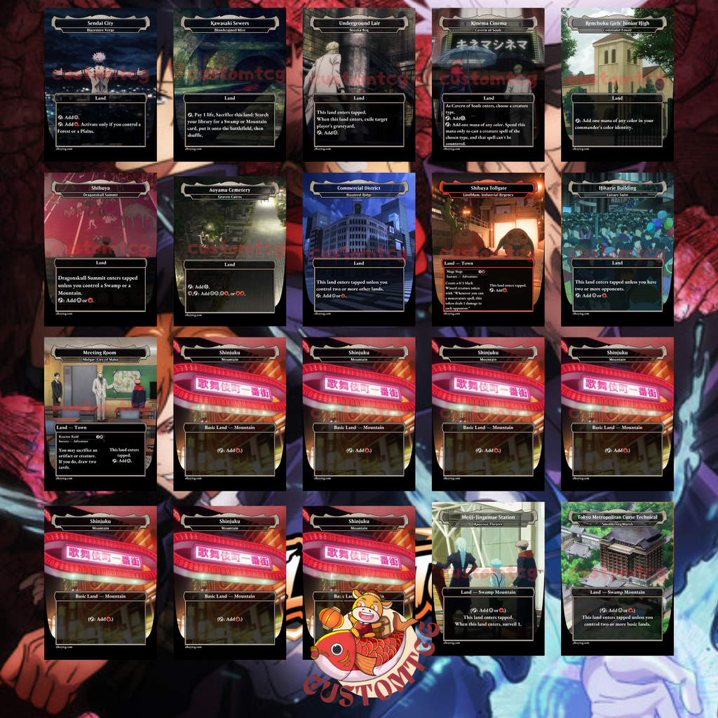 Jujutsu Kaisen Custom MTG Commander Deck (Digital Download) — 100 Cards + Tokens (PNG Files)