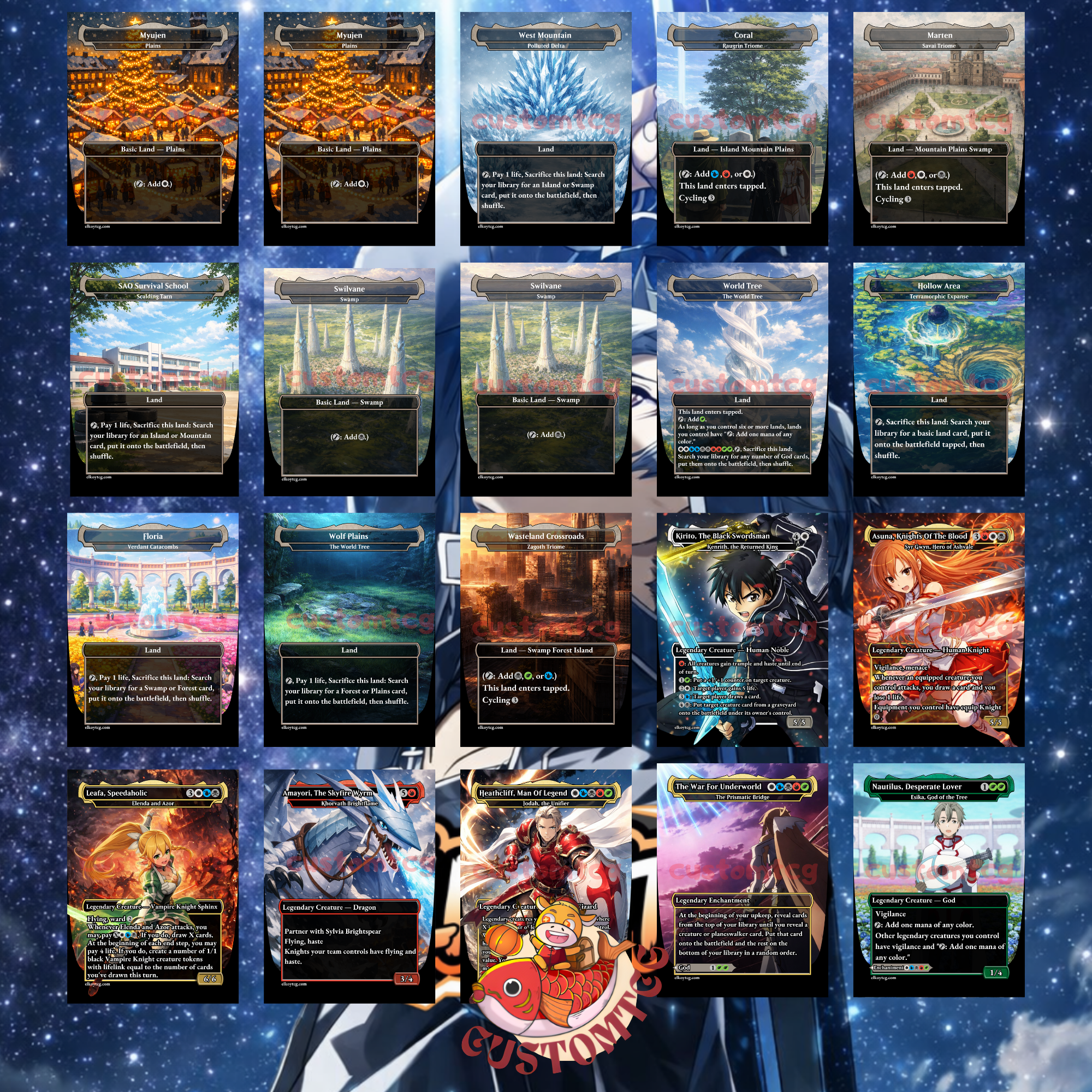 Sao Custom Deck - Sword Art Online Custom Commander Deck (Digital Download)