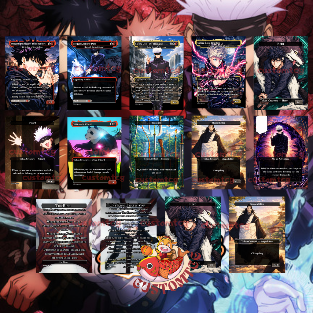 Jujutsu Kaisen Custom MTG Commander Deck (Digital Download) — 100 Cards + Tokens (PNG Files)