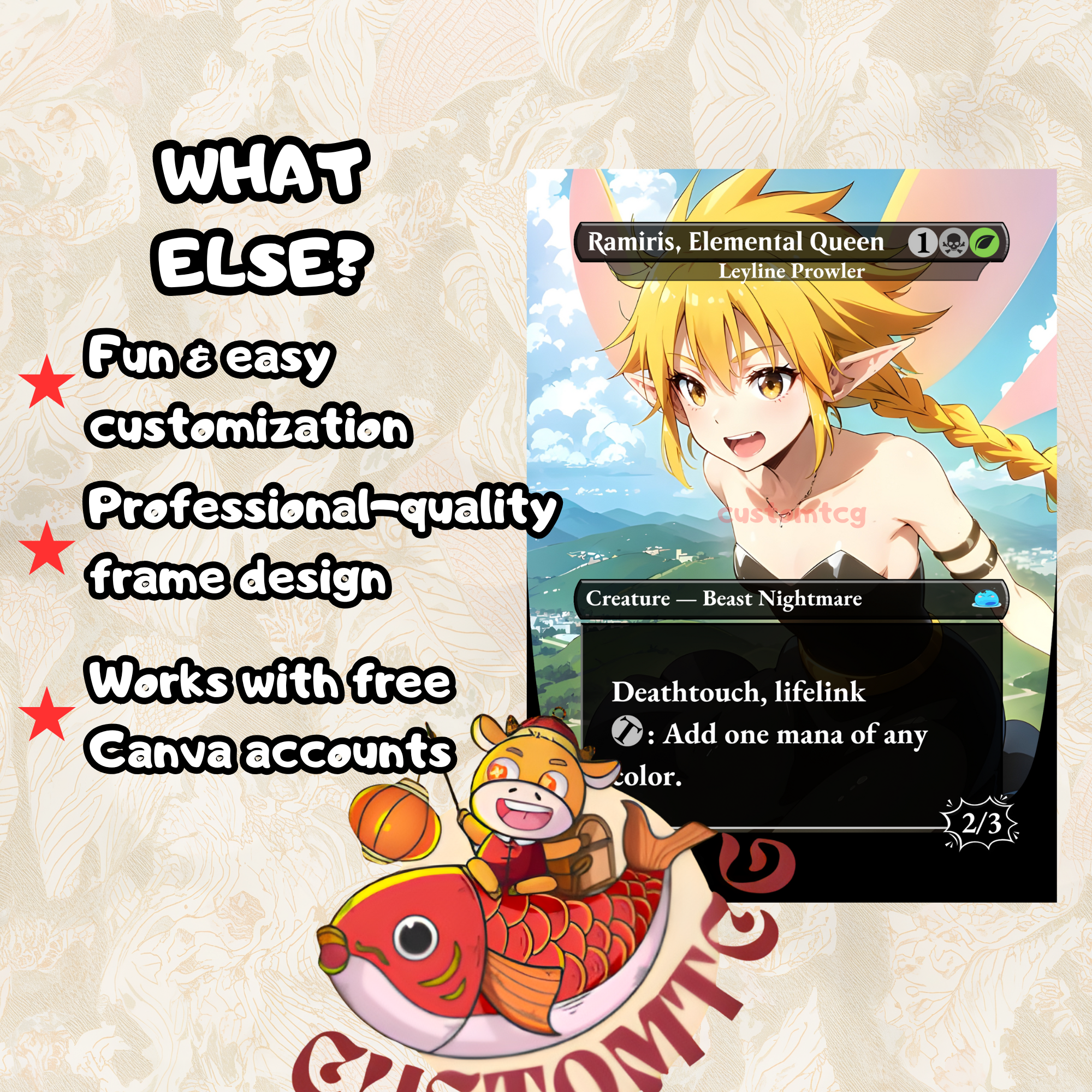 Borderless Full Art Frame - Nickname + No Nickname