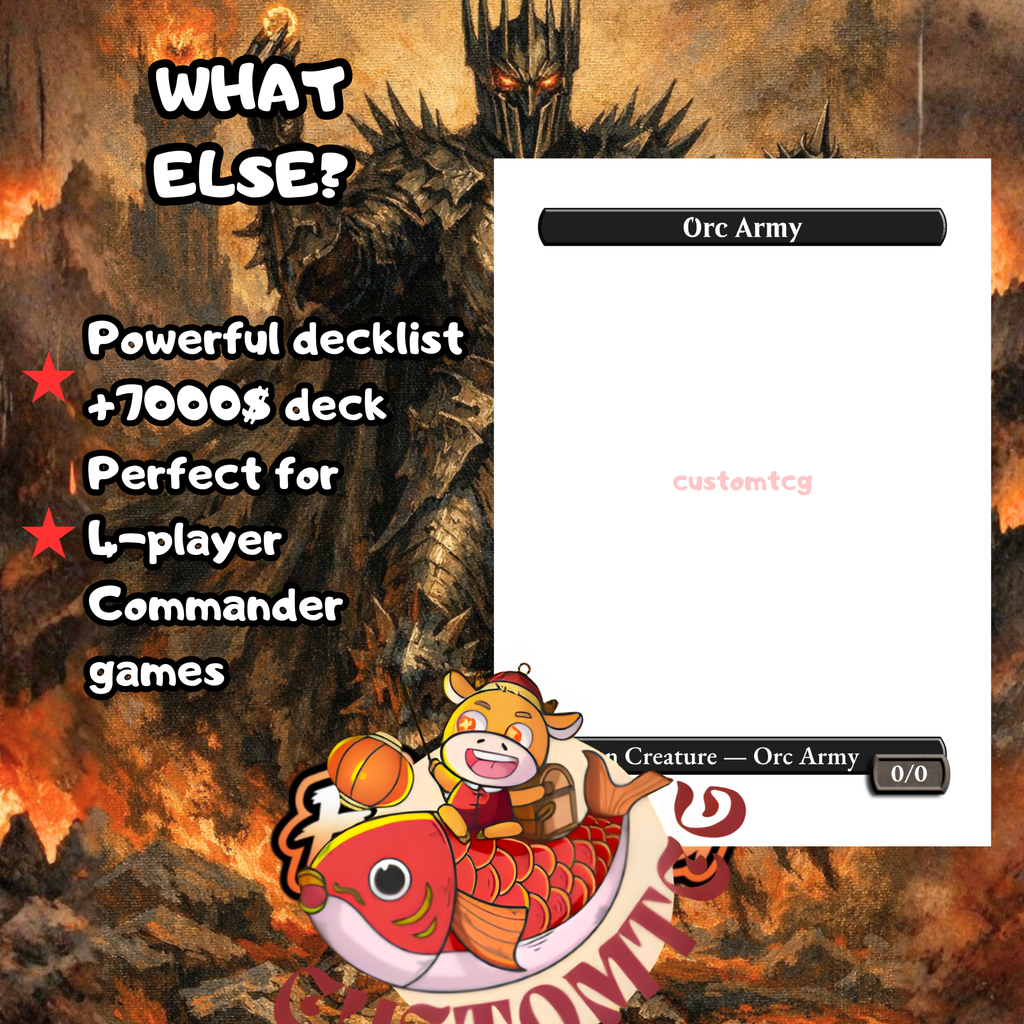 Sauron Commander Deck — Fully Editable Canva Template | Print-Ready | MTG Inspired