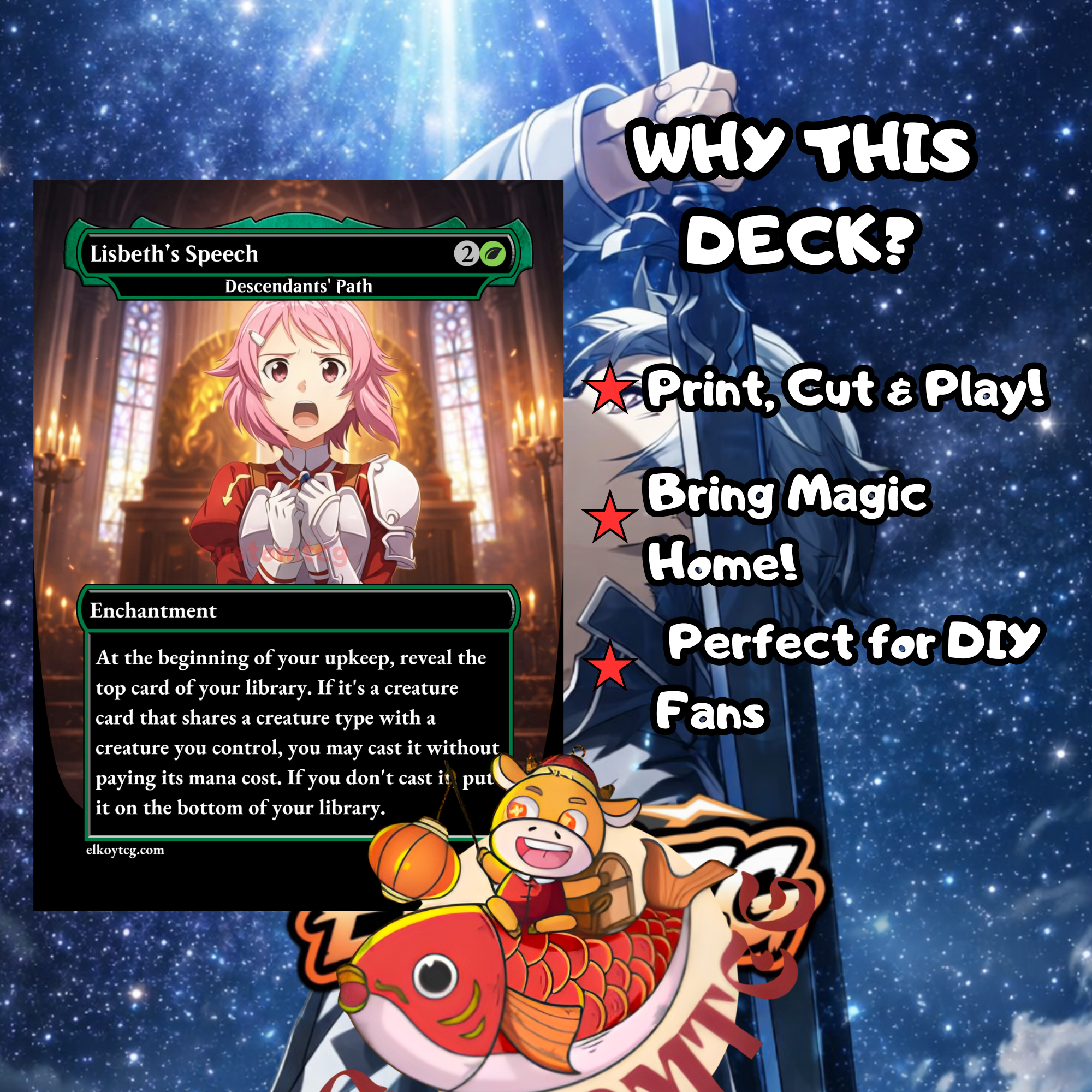 Sao Custom Deck - Sword Art Online Custom Commander Deck (Digital Download)