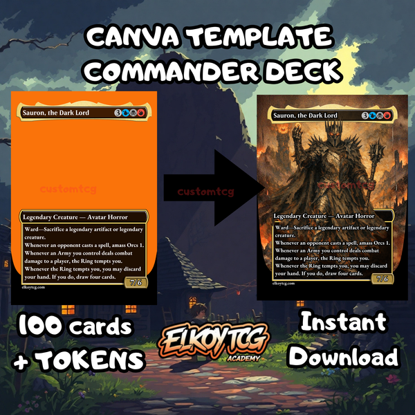 mtg ghalta commander deck Ghalta, Primal Hunger Canva Template - Custom Choose One:TDC All 5 Commander Deck Lion Heart equipment card Angel
