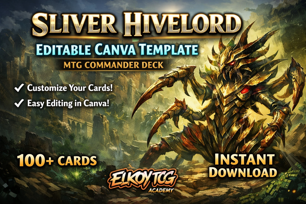 Sliver Hivelord - Editable Canva Template - MTG Commander Deck