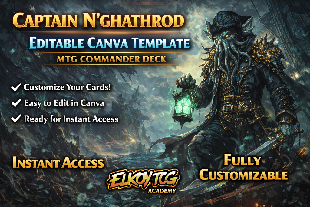 Captain N'ghathrod - Editable Canva Template - MTG Commander Deck