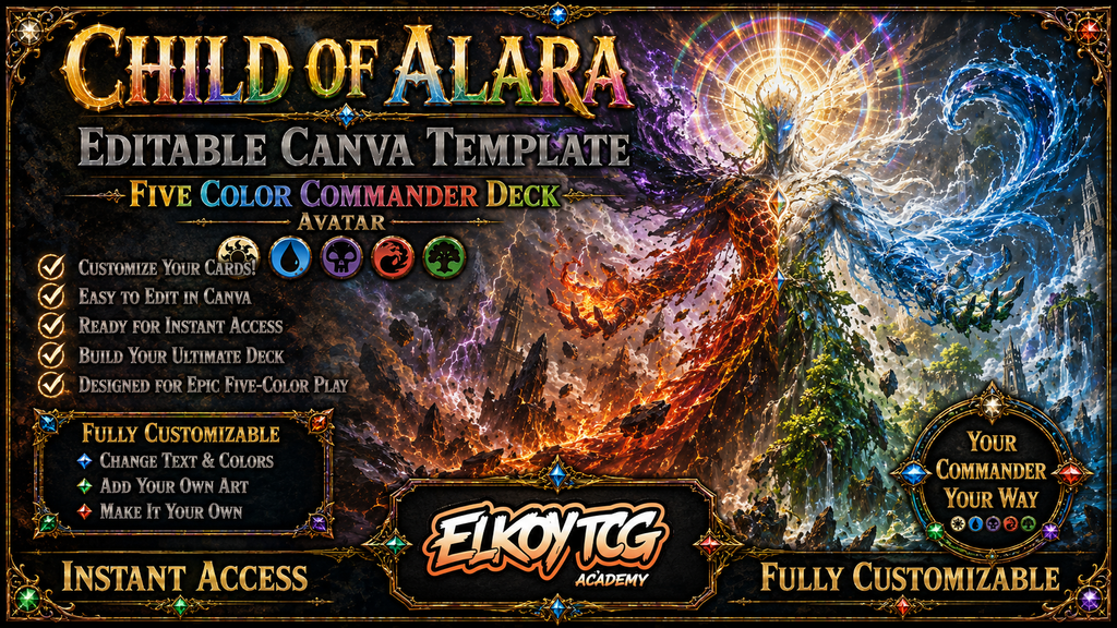 Child of Alara - Editable Canva Template - MTG Commander Deck