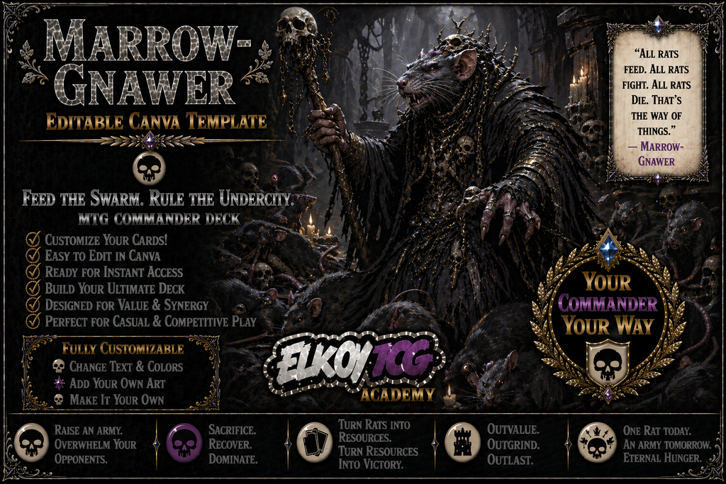 Marrow-Gnawer - Editable Canva Template - MTG Commander Deck