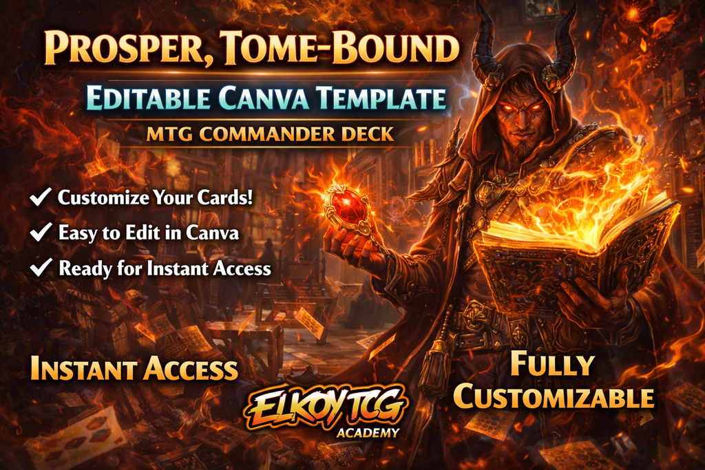 Prosper, Tome-Bound - Editable Canva Template - MTG Commander Deck